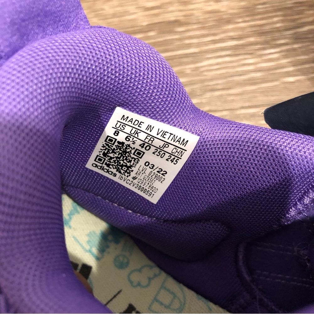 adidas Women's Purple and Blue Athletic Shoes - Picture 6 of 9